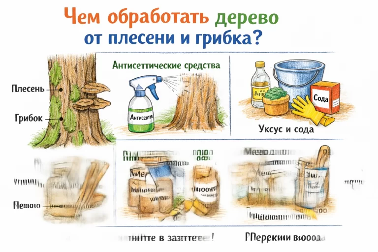 Чем обработать дерево от плесени и грибка