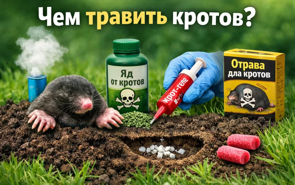 чем травить кротов