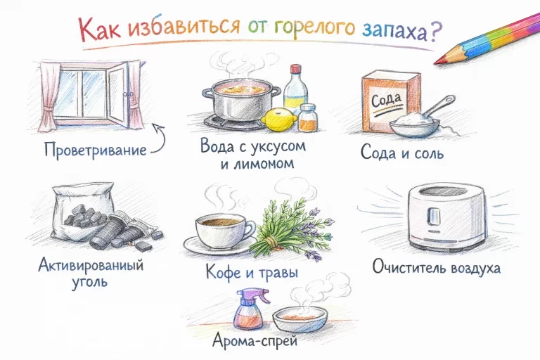 Как избавиться от горелого запаха