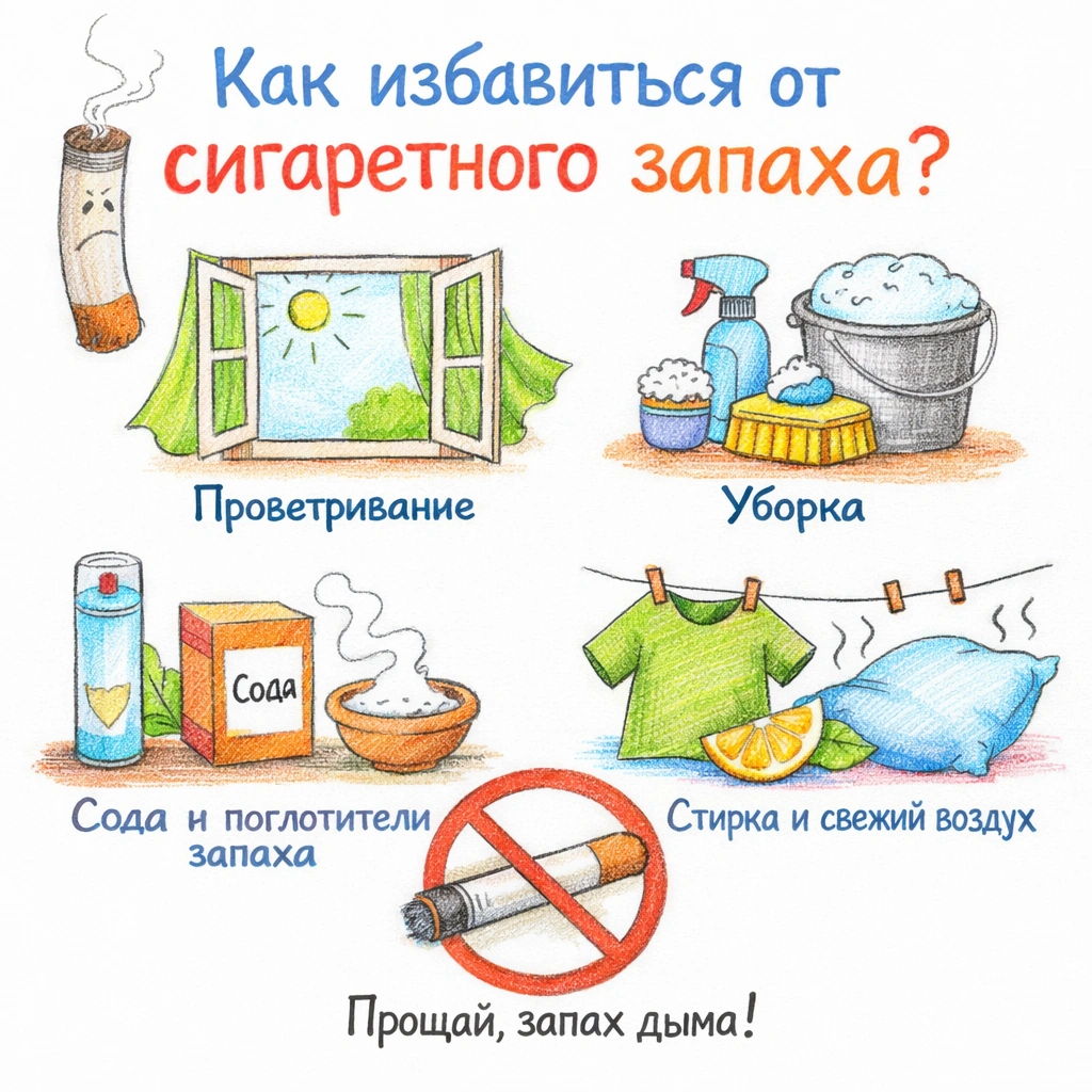 как избавиться от сигаретного запаха