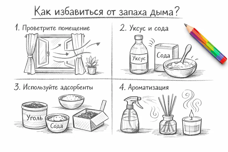 как избавиться от запаха дыма