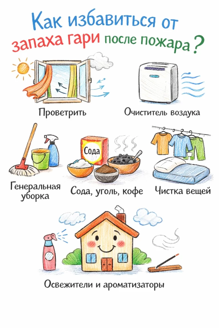 как избавиться от запаха гари после пожара