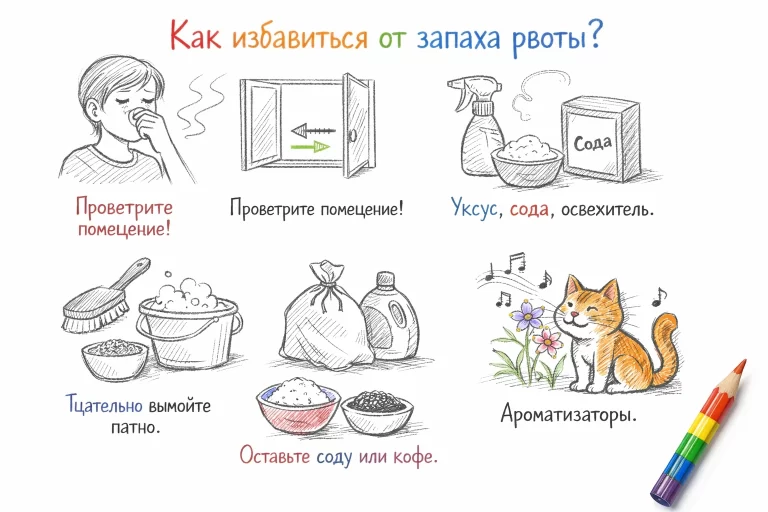 как избавиться от запаха рвоты