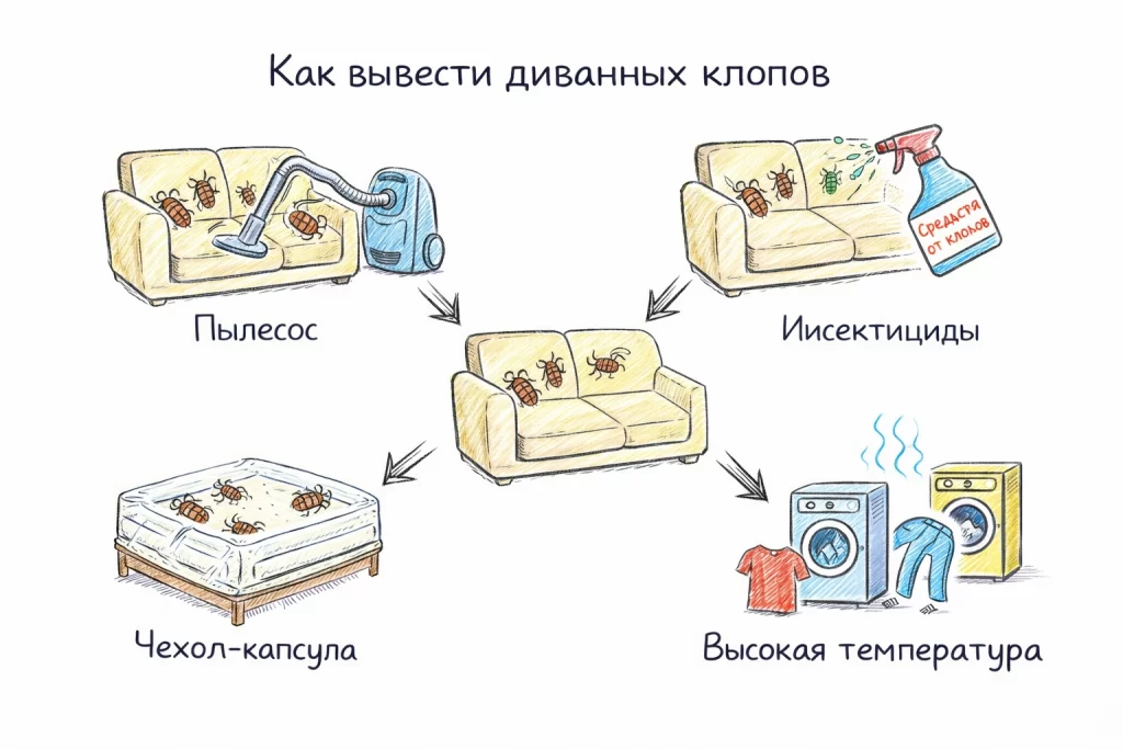 как вывести диванных клопов
