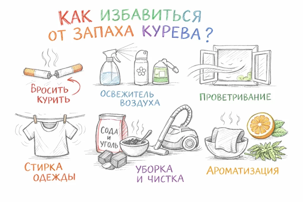 как избавиться от запаха курева