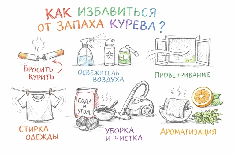 как избавиться от запаха курева