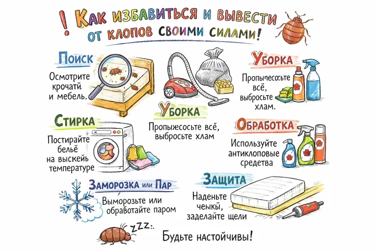 как избавиться и вывести от клопов своими силами