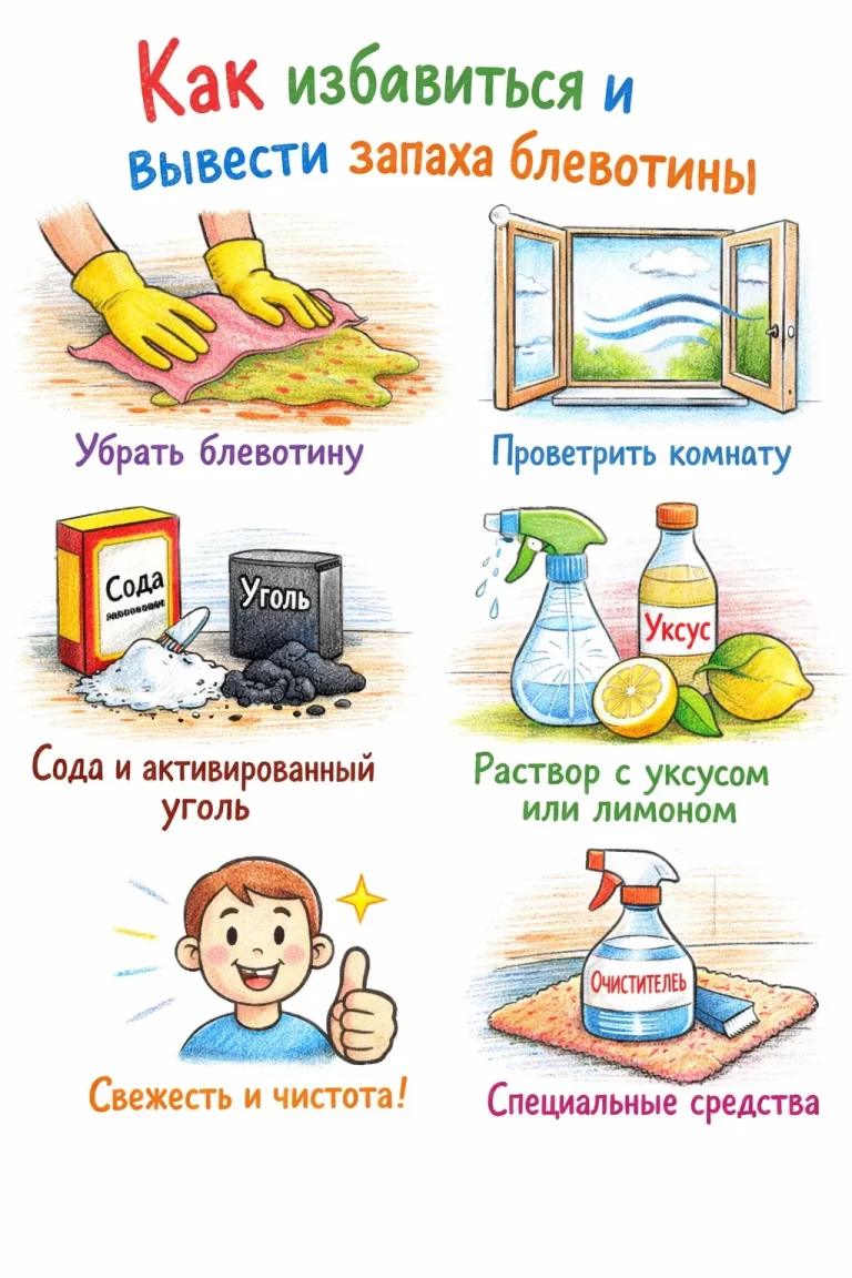 Как избавиться и вывести запаха блевотины