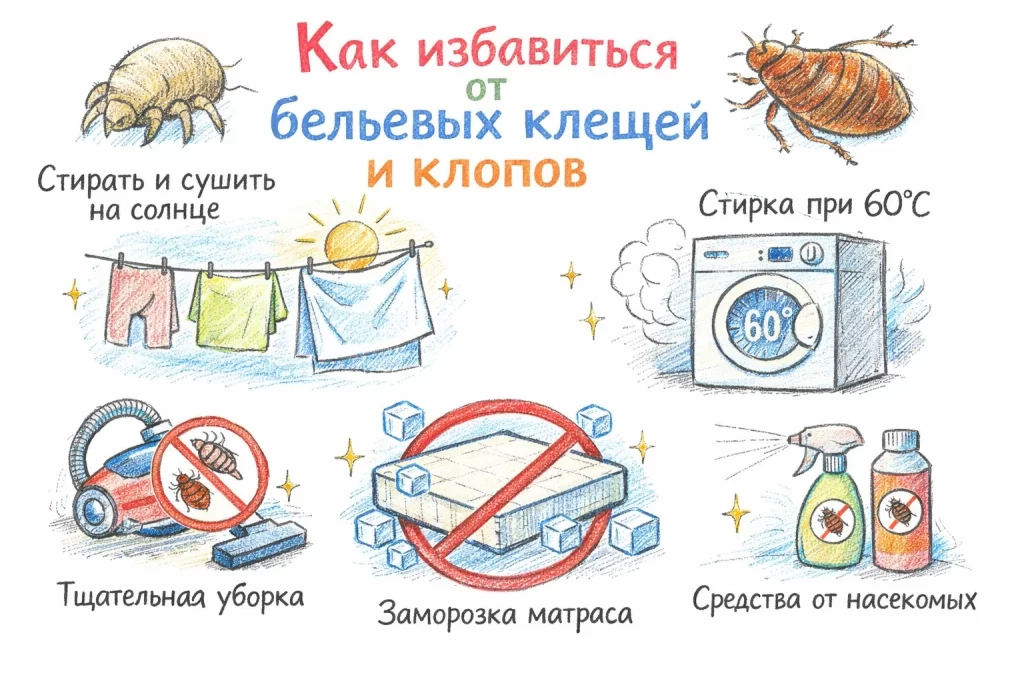 как избавиться от бельевых клещей и клопов