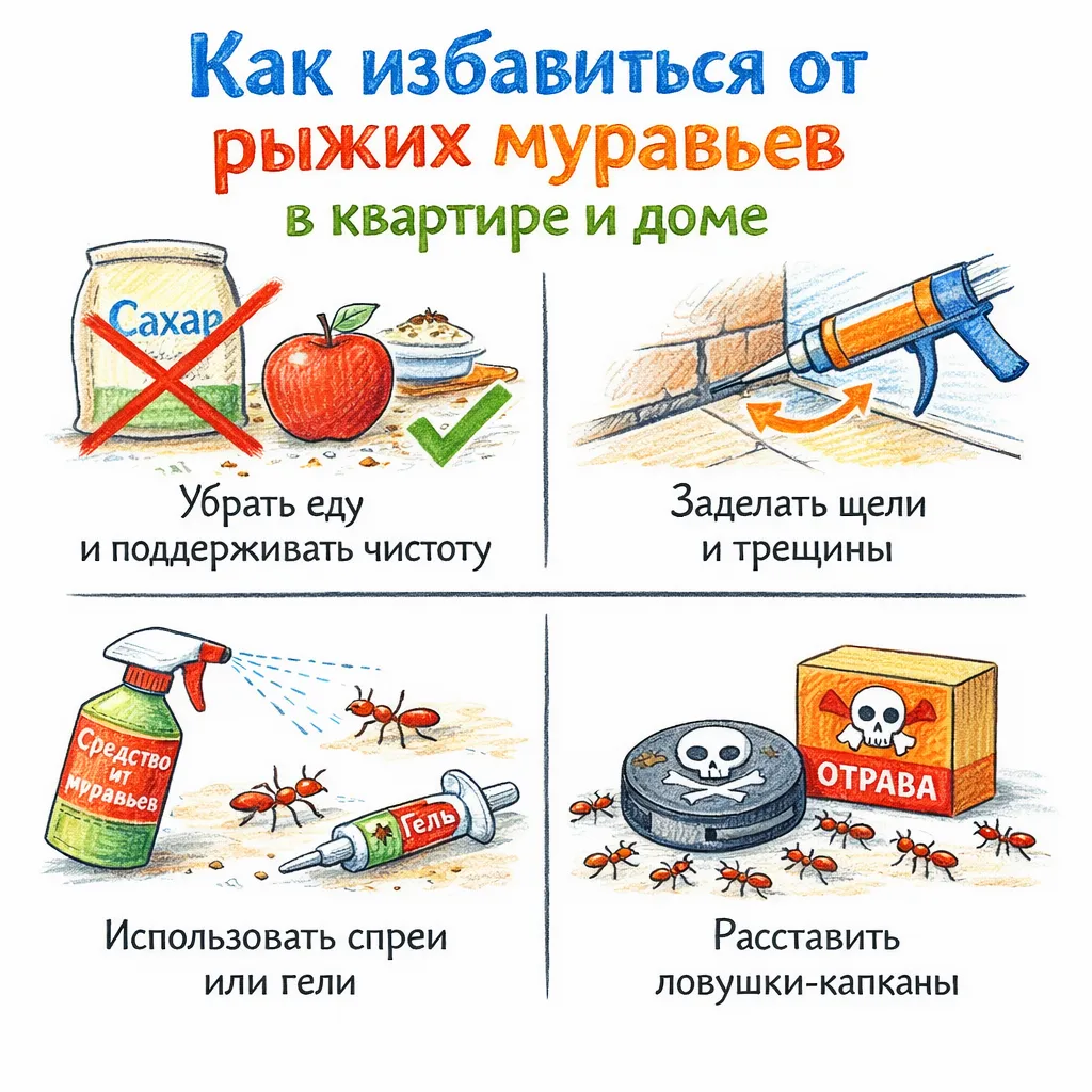как избавиться от рыжих муравьев в квартире и доме