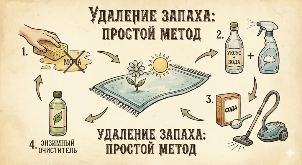 как вывести запах человеческой мочи